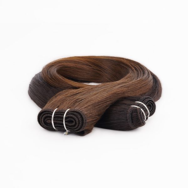 Sew in weft Hair Extensions, 7-Star Full Cuticle Remy Hair in dark brown